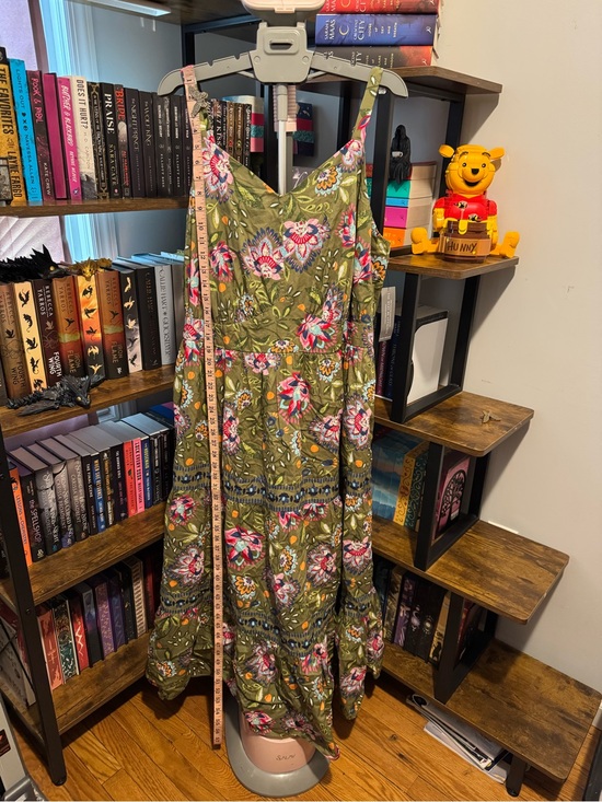 Lane Bryant Dresses & Skirts - Lane Bryant Olive Green Floral Maxi Dress